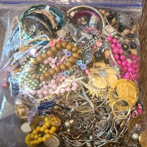 4-5 pound bag of jewelry and beads.